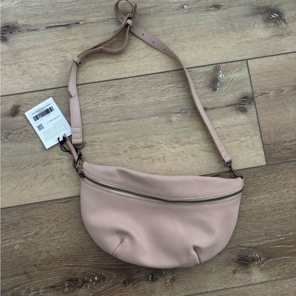 Women's Able Rose Water Leather Crossbody Berkeley Belt Bag NWT